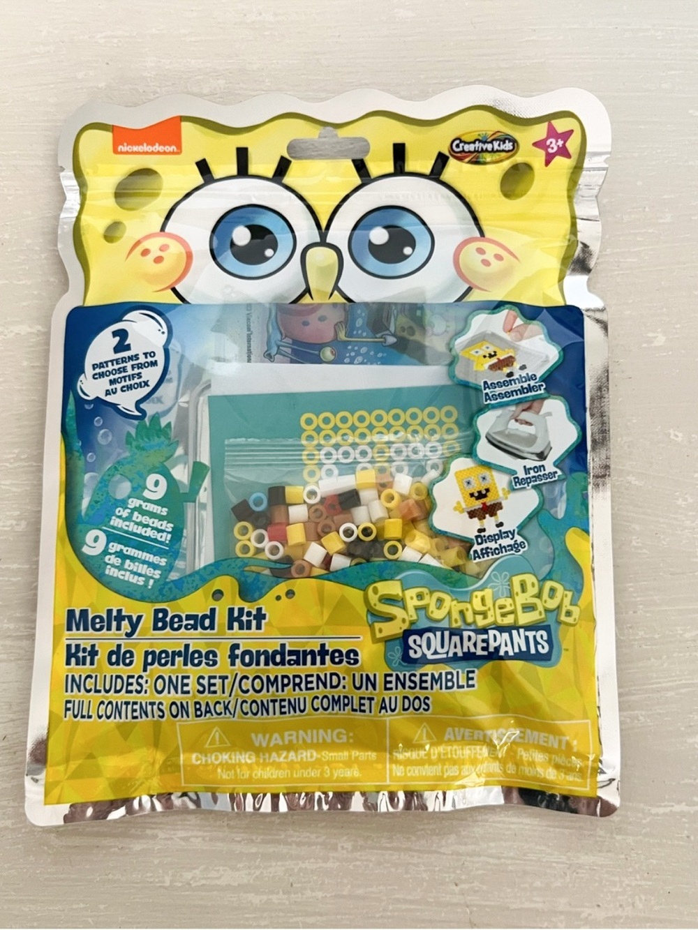 Nickelodeon SpongeBob SquarePants Melty Bead Kit Creative Kids NIB 2 Patterns